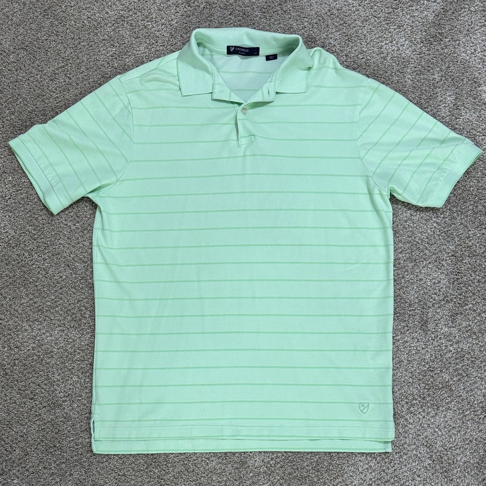 Daniel Cremieux Light Green Striped Polo Shirt